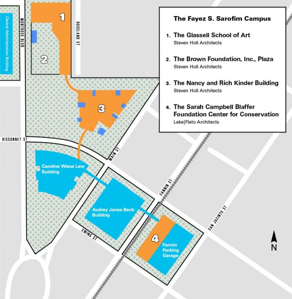 Museum of Fine Arts Houston Campus Redevelopment plan map