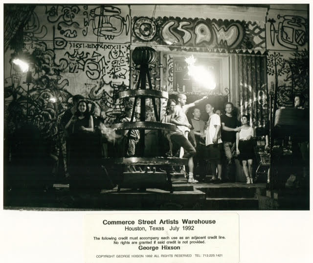 George Hixson, unidentified performance at Commerce Street Artists Warehouse, 1992