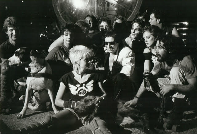Jean Michel Jarre, far left, with the Urban Animals in Houston, 1986.