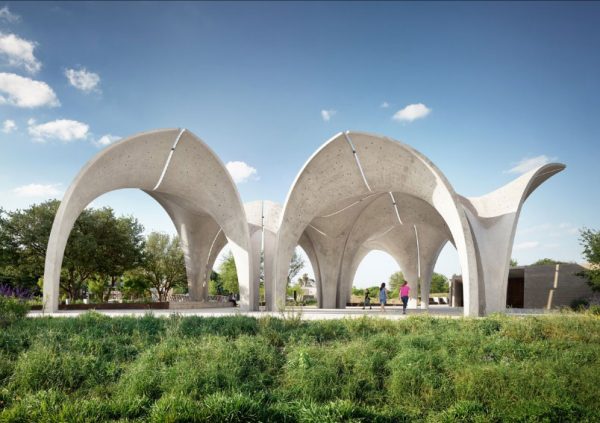 Confluence Park in San Antonio Texas concrete structure