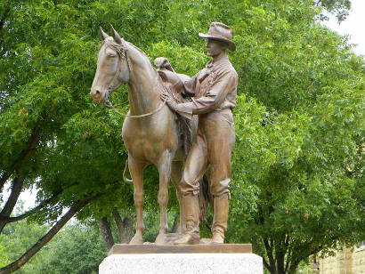 Coppini's "Spirit of the Cowboy" in Ballinger, courtesy of Barclay Gibson.