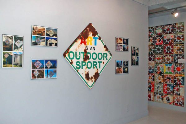 A piece of the Dynamite Museum in an installation view of 'Yellow City Art'