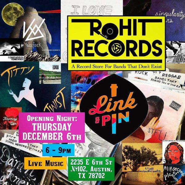 flier for Rohit Records, in Austin