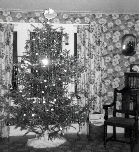 A Christmas tree circa 1940s. 