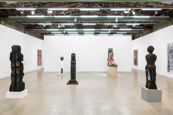 Installation view, Huma Bhabha: Other Forms of Life, The Contemporary Austin