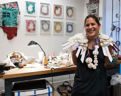 Artist Tarina Frank at the Houston Center for Contemporary Craft