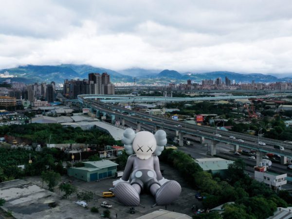KAWS inflatable holiday sculpture in Taipei