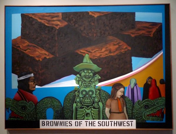 Mel Casas, Humanscape 62, (Brownies of the Southwest), (Panoramas humanos 62; Brownies del sudoeste), 1970, acrílico sobre lienzo, 182.9 x 243.8 cm, Smithsonian American Art Museum. Imagen cortesía de Ruben C. Cordova.