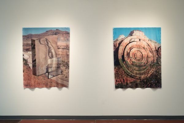 View of two of Charlie Kitchen's works