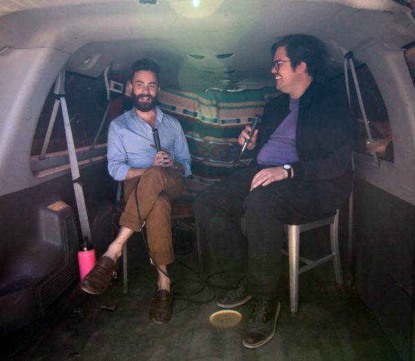 Daniel Lisi and Brandon Zech at the 2019 Satellite Art show in Austin Texas