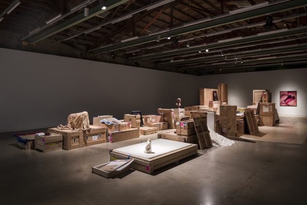 Installation view (Identity), Janine Antoni and Anna Halprin: Paper Dance, The Contemporary Austin 