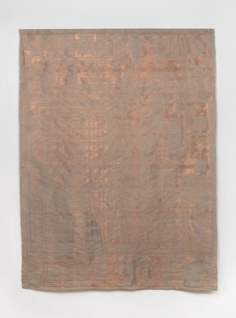 Analia Saban, Copper Tapestry (Dallas Semiconductor, DS1000Z, 1991), 2019