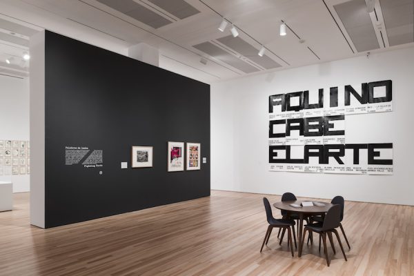 Installation View of Words/Matter: Latin American Art and Language at the Blanton at the Blanton Museum of Art, The University of Texas at Austin