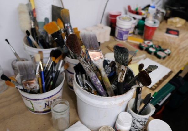 Drew Liverman's paintbrushes