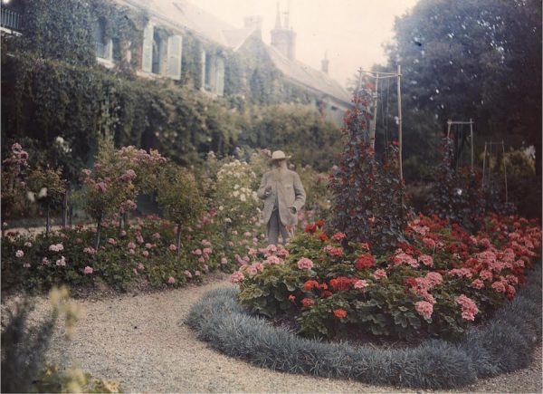 Monet in His Garden at Giverny, 1921 