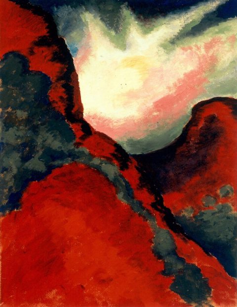 Georgia O’Keeffe, Red Landscape, 1918