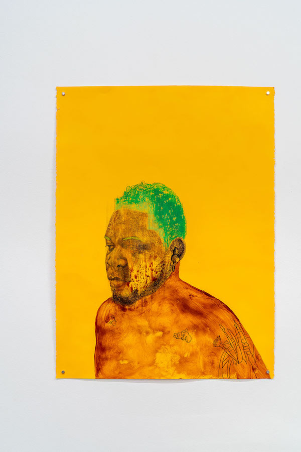 Adrian Armstrong, A Depressed Portrait (Yellow 1), 2019
