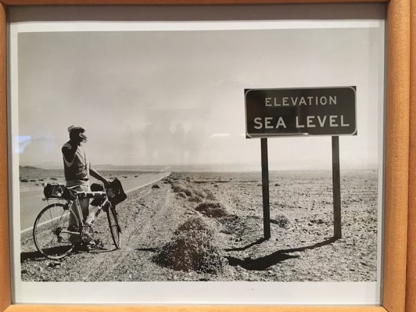 Photo documentation of Chris Burden's Death Valley Run, 1976. 