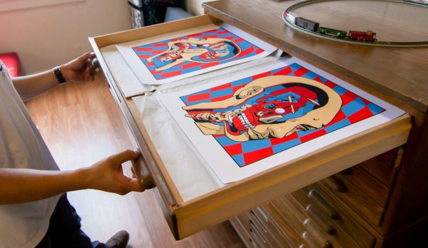 “Cold Expression Face 1 & 4” by Smithe One from Monterrey, Mexico. Serigraph