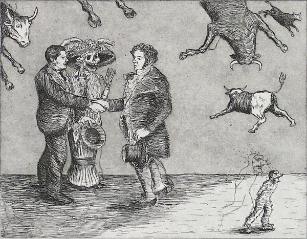 Enrique Chagoya, Goya Meets Posada, detail.