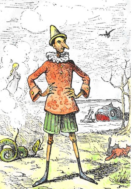 Enrico Mazzanti, illustration of Pinocchio