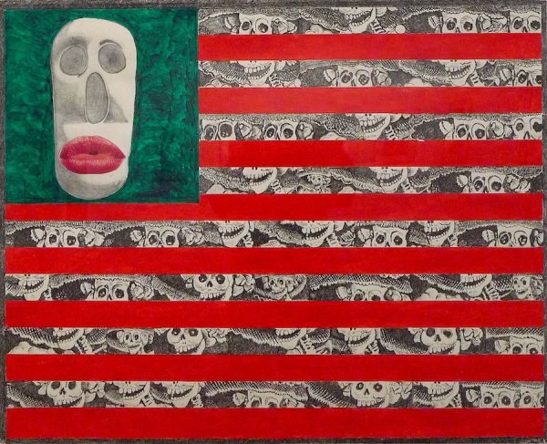 Ruben Trejo (1937-2009), untitled (flag with Catrina stripes), 2003