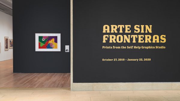 View of Arte Sin Fronteras: Prints from the Self Help Graphics Studio at the Blanton Museum of Art
