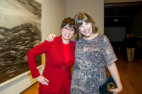 Robyn O'Neil and curator Alison Hearst
