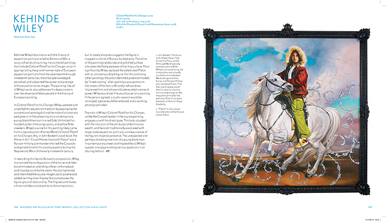 Kehinde-Wiley-page-from-The-Modern-Collection-Highlights-Catalog