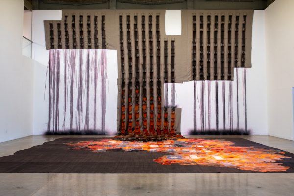 Carmen Argote: Me At Market, installation view, Visual Arts Center, University of Texas at Austin, January 24 –March 6, 2020. Photo: Sandy Carson.