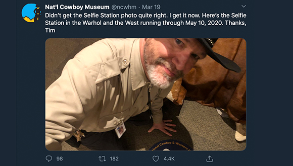Cowboy-Museum-turns-twitter-account-over-to-security-guard-COVID-19-3-24-2020-5