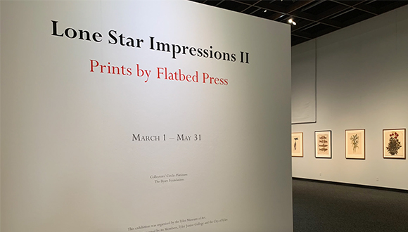 Exhibition of prints by Flatbed Press in Tyler Texas