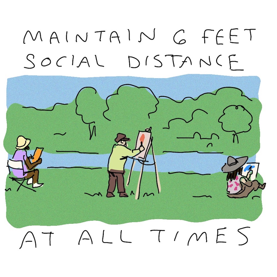 Comic MAINTAIN 6 FEET SOCIAL DISTANCE AT ALL TIMES