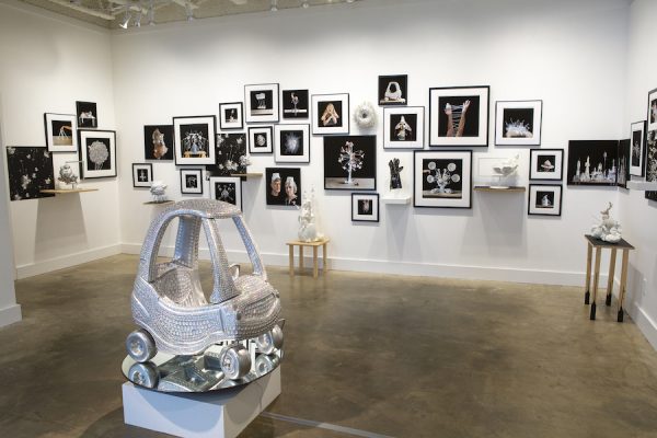 Installation view of Hillerbrand + Magsamen's "Devices Then and Now" currently up at Heidi Vaughan Fine Art, Houston