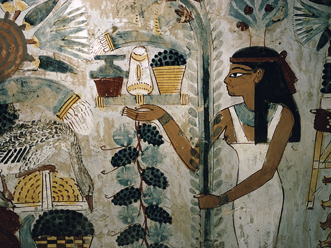 egypt--thebes--tomb-of-nakht--banquet-scene--tombs-of-the-nobles