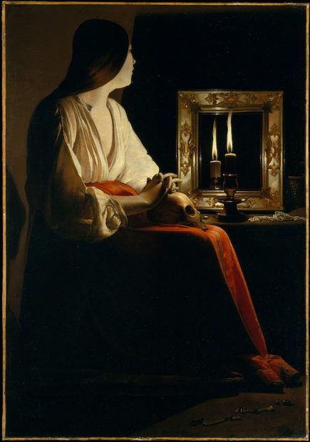 Georges de La Tour (French, 1593–1653). The Penitent Magdalen, c. 1640. Oil on canvas, 52 1/2 x 40 1/4 in. (133.4 x 102.2 cm). The Metropolitan Museum of Art, New York, Gift of Mr. and Mrs. Charles Wrightsman, 1978.