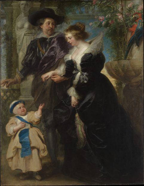 Peter Paul Rubens (Flemish, 1577–1640). Rubens, His Wife Helena Fourment (1614–1673), and Their Son Frans (1633–1678), c. 1635. Oil on wood, 80 1/4 x 62 1/4 in. (203.8 x 158.1 cm). The Metropolitan Museum of Art, New York, Gift of Mr. and Mrs. Charles Wrightsman, in honor of Sir John Pope-Hennessy, 1981.