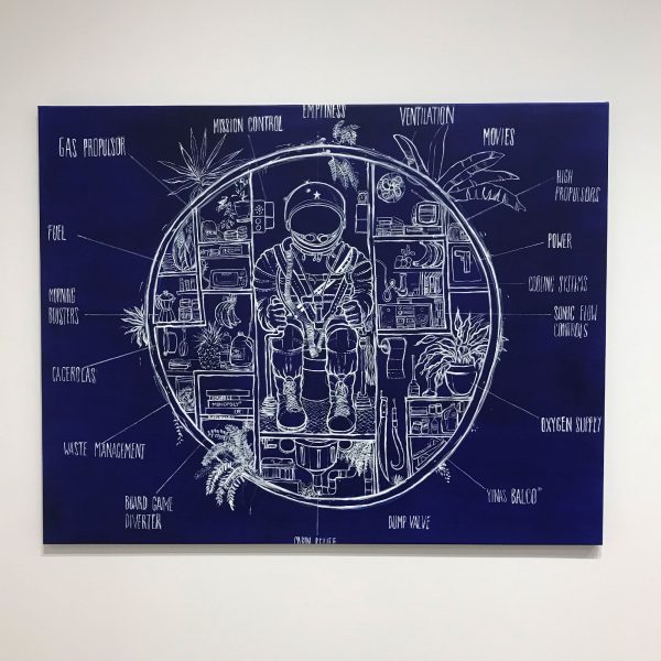 Simón Vega, "Cosmonaut Blues", 2017 acrylic on canvas