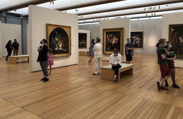 Social distancing at the Kimbell Art Museum, July 24, 2020