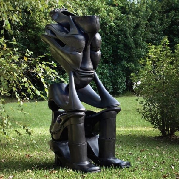 Willie Cole, The Sole Sitter, 2013. Bronze. 