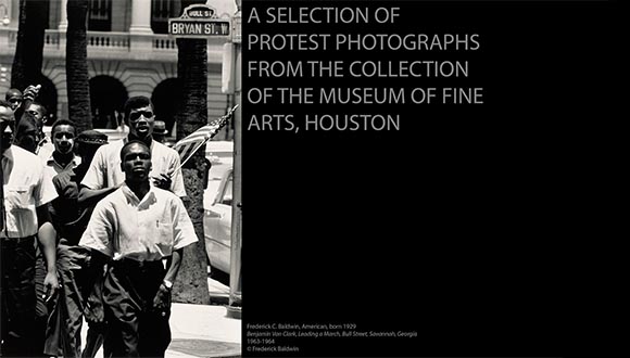 A presentation by Visual Arts Alliance of protest photographs form the MFAH by Jason Dibley