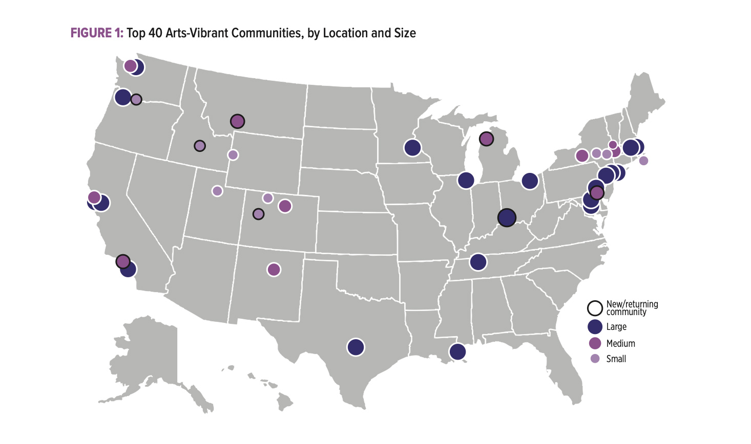 SMU DataArts Arts Vibrant Communities map, 2020.