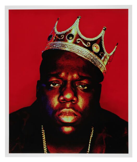 THE FAMOUS CROWN WORN BY THE NOTORIOUS B.I.G. FOR THE ICONIC K.O.N.Y [KING OF NEW YORK] PORTRAIT SESSION, SHOT BY PHOTOGRAPHER BARRON CLAIBORNE ON MARCH 6, 1997, IN HIS NEW YORK STUDIO, est. 200-k300k