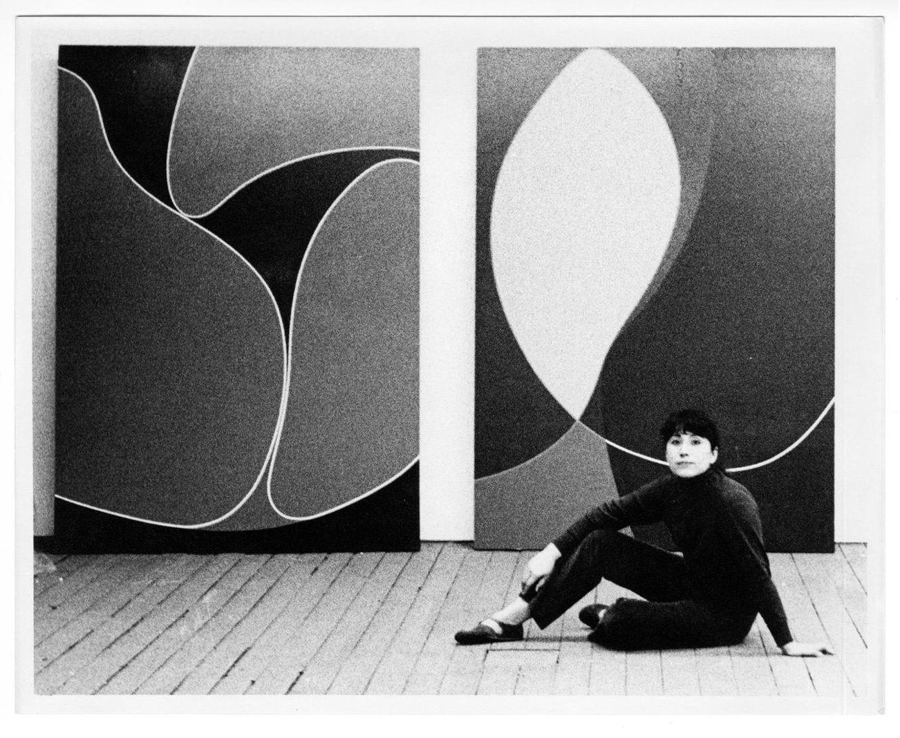 Virginia Jaramillo in her studio on Spring Street, New York City, 1968. Photo by Mitchell Trout, courtesy Virginia Jaramillo and Hales, London and New York