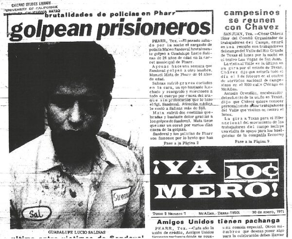 Partial front page of ¡Ya Mero!, January 30, 1971. 