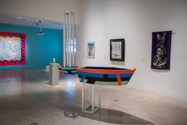 Between Two Worlds, installation view, Visual Arts Center, The University of Texas at Austin