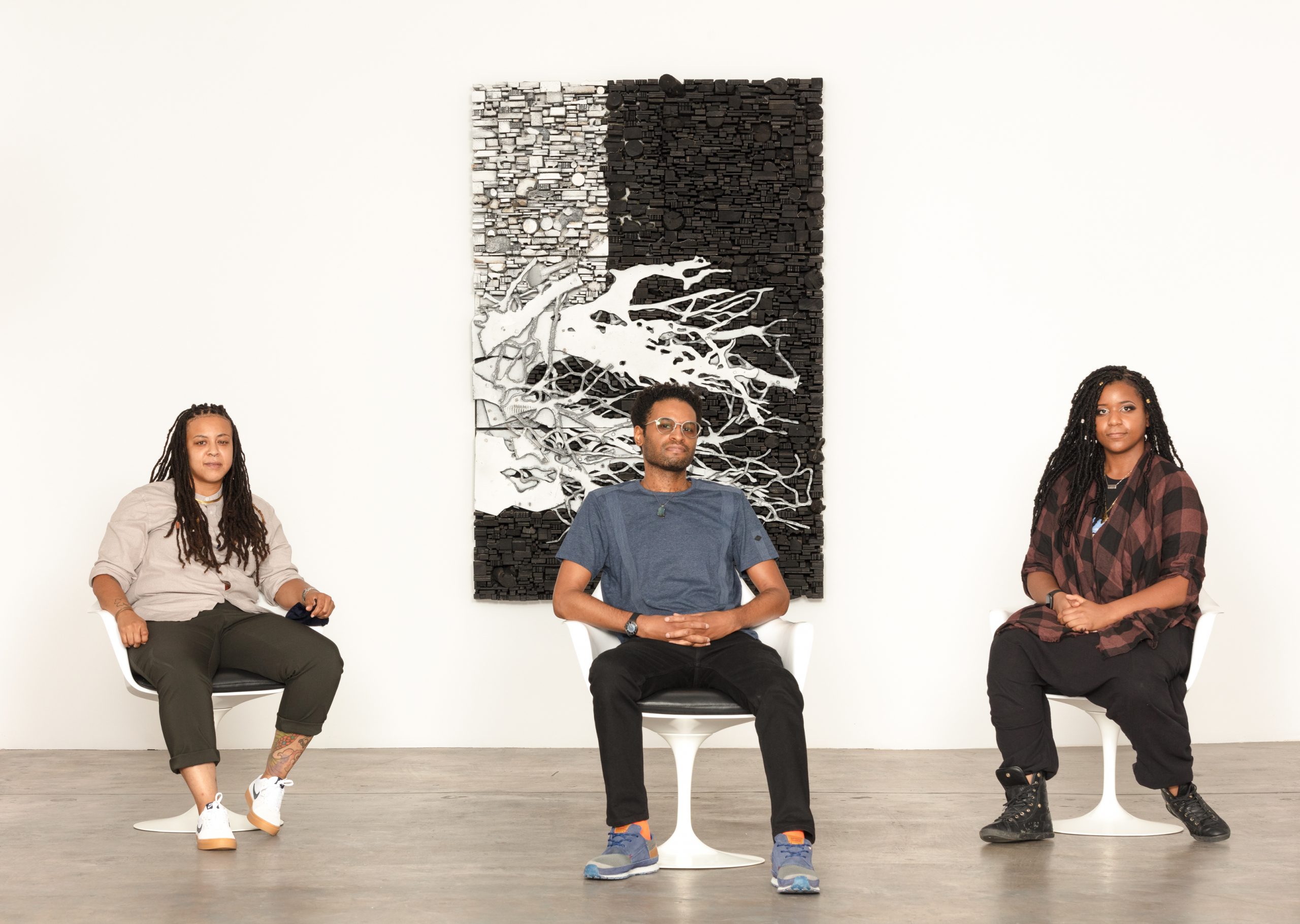 Equity in the Arts Fellowship Recipients From Left-Jer’Lisa Devezin,Kevin Owens, and Nitashia Johnson.