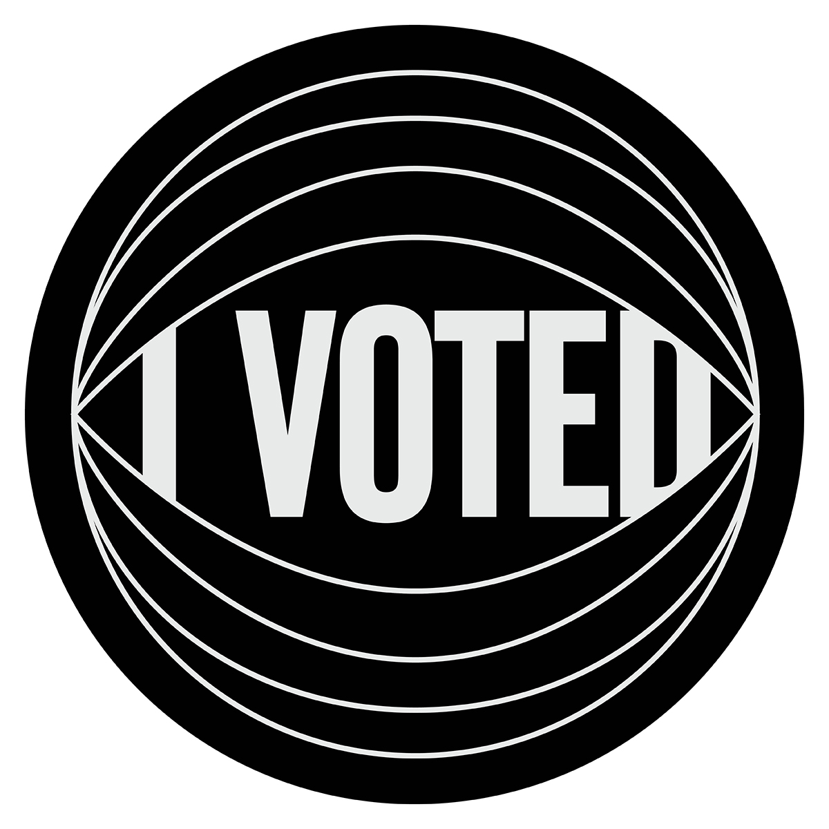 Hank Willis Thomas'I Voted' sticker, via New York Magazine.