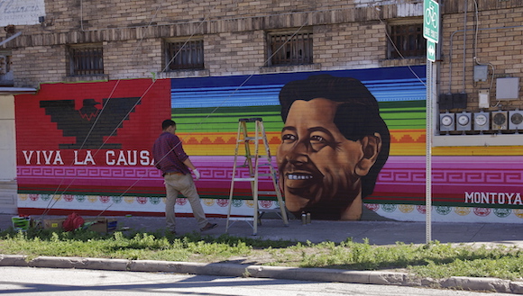 Resistance In Place Christopher Montoya S Mural Of Cesar Chavez San Antonio Glasstire