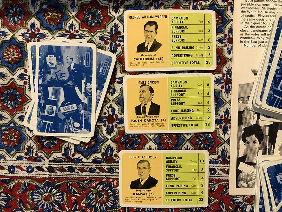 The game of campaign politics, Senator cards